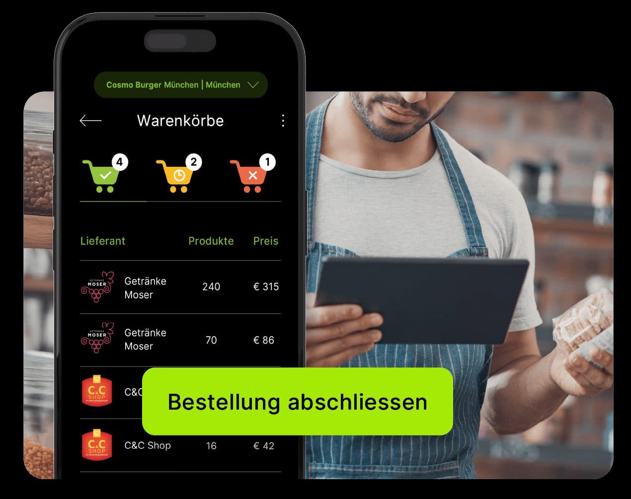 Screenshot von FoodNotify